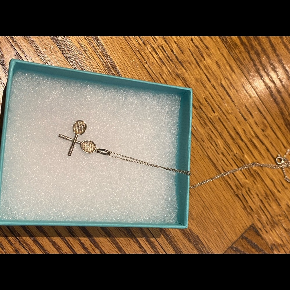 Tiffany and Co Tennis Racket Necklace